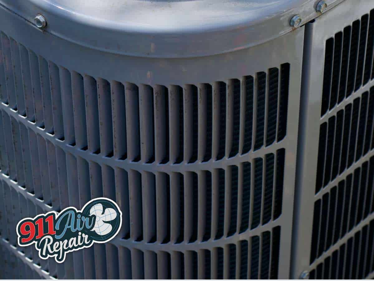 Close-up of efficient HVAC Systems unit serviced by 911 Air Repair